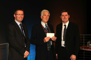 Mike Walton being presented with cheque